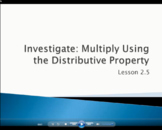Multiplying Using the Distributive Property - (Video Lesso