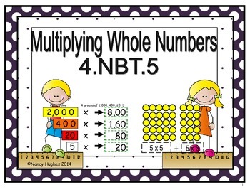 Preview of Multiplying Whole Numbers:  4.NBT.5
