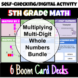 5th Grade Multiplying Multi-Digit Whole Numbers Boom Card 
