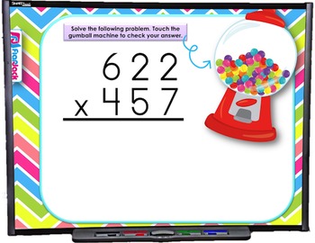 Preview of Multiplying Whole Numbers SMART BOARD Game (CSS 5.NBT.B.5)