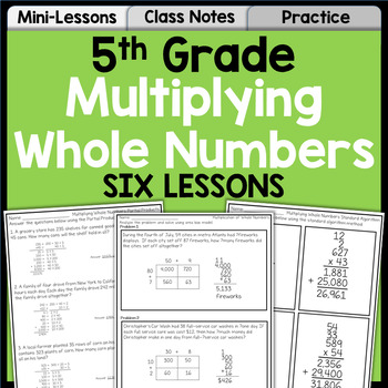 multiplying whole numbers unit for 5th grade lessons