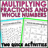 Multiplying Whole Numbers and Fractions Activities Worksheets