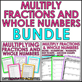 Multiplying Whole Numbers and Fractions Bundle Activities 