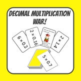 Multiplying Whole Numbers by Decimals War Card Game