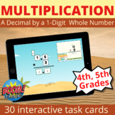 Multiplying a Decimal by a Whole Number Boom Cards Desert Theme