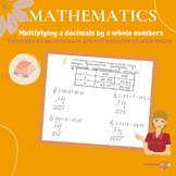 Multiplying a decimal by a whole numbers. Examples. (Engli