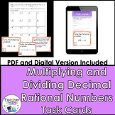 Multiplying and Dividing Decimal Rational Numbers Task Cards