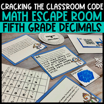 Preview of Winter Escape Room Multiplying and Dividing Decimals 5th Grade Math 