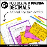 Multiplying and Dividing Decimals Activity | Decimal Opera