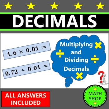 Preview of Multiplying and Dividing Decimals Decimal Operations Multiplication and Division
