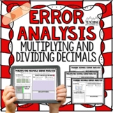 Multiplying and Dividing Decimals Error Analysis