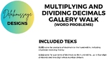 Multiplying and Dividing Decimals Gallery Walk 5.3EG w/ Pl