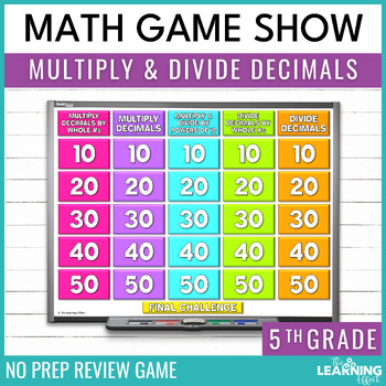 Preview of Multiplying & Dividing Decimals Game Show | 5th Grade Math Review Activity