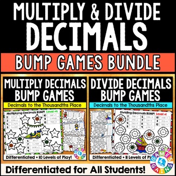 Preview of Multiplying and Dividing Decimals Games by Whole Numbers & by Decimals Activity