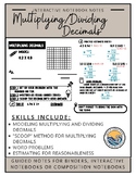 Multiplying and Dividing Decimals Guided Notes