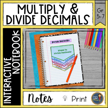 Preview of Multiplying and Dividing Decimals Interactive Notebook
