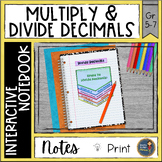 Multiplying and Dividing Decimals Interactive Notebook
