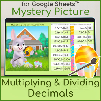 Preview of Multiplying and Dividing Decimals | Mystery Picture Easter Bunny