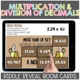 Multiplying and Dividing Decimals | Riddle Reveal Boom Cards