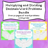 Multiplying and Dividing Decimals Word Problem Bundle (Wit