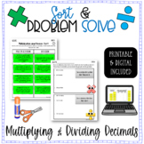 Multiplying & Dividing Decimals Word Problem Sort & Solve 