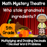 Multiplying and Dividing Decimals + Word Problems Math Mys