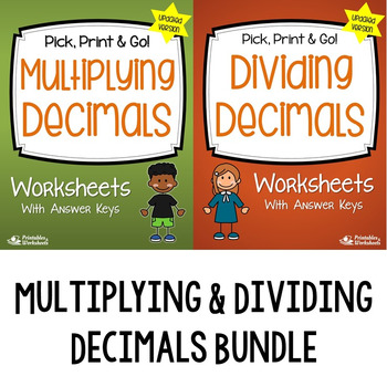 Operating With Decimals 6th Grade Multiplying And Dividing Decimals Worksheets