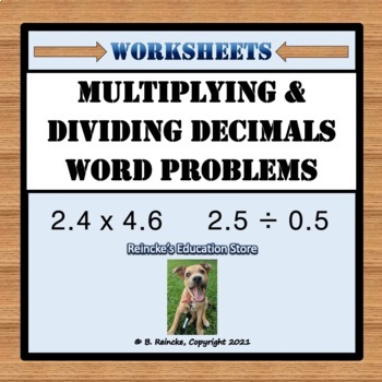 Preview of Multiplying and Dividing Decimals Worksheets (Word Problems) 5.NBT.7