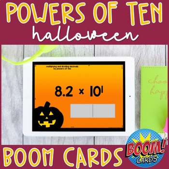 Preview of Multiplying and Dividing Decimals by Powers of 10 Boom Cards | Distance Learning