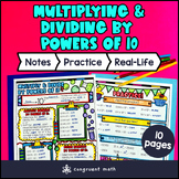 Multiplying and Dividing Decimals by Powers of 10 Guided N