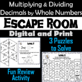 Multiplying and Dividing Decimals by Whole Numbers Activit