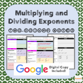 Multiplying and Dividing Exponents Two- Column Notes DIGIT