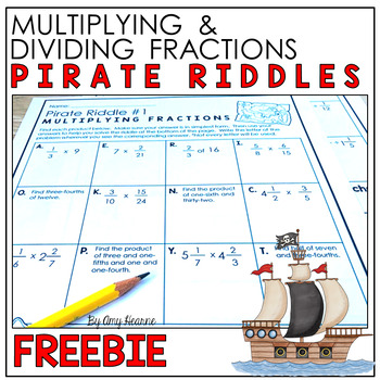 Preview of Multiplying and Dividing Fraction Riddle Worksheets