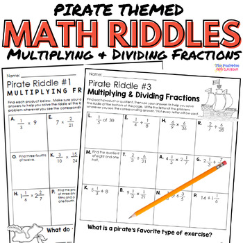 Preview of Multiplying and Dividing Fractions Riddle Practice 