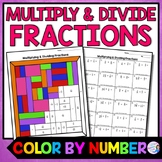 Multiplying and Dividing Fractions Color-By-Number Worksheet