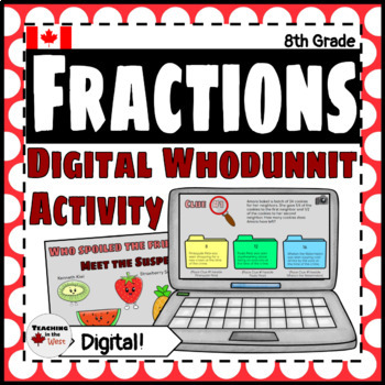 Preview of Multiplying and Dividing Fractions Digital Whodunnit Activity