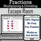 Multiplying and Dividing Fractions Activity: Digital Escap