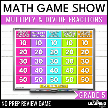 Preview of Multiplying & Dividing Fractions Game Show | 5th Grade Math Review Activity
