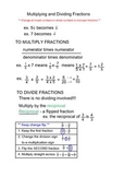 Multiplying and Dividing Fractions Notes