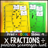 Multiplying and Dividing Fractions Math Partner Scavenger 