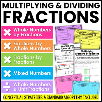 Preview of Multiplying and Dividing Fractions (And Multiplying Mixed Numbers)