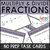 Multiplying and Dividing Fractions Task Cards Middle School Math