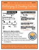 Multiplying and Dividing Fractions and Mixed Numbers Guided Notes