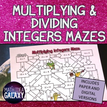 Multiplying and Dividing Integers Digital Activity by Idea Galaxy