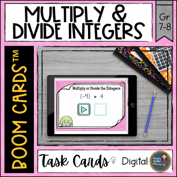 Preview of Multiplying and Dividing Integers Boom Cards™ - FREE