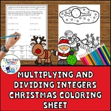 Multiplying and Dividing Integers Christmas Coloring Sheet