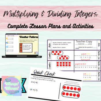 Preview of Multiplying and Dividing Integers Complete Lessons and Activities