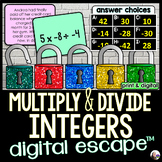 Multiplying and Dividing Integers Digital Math Escape Room