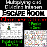 Multiplying and Dividing Integers Game: Escape Room Christ