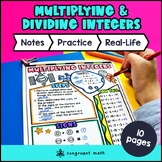 Multiplying and Dividing Integers Guided Notes & Doodles |